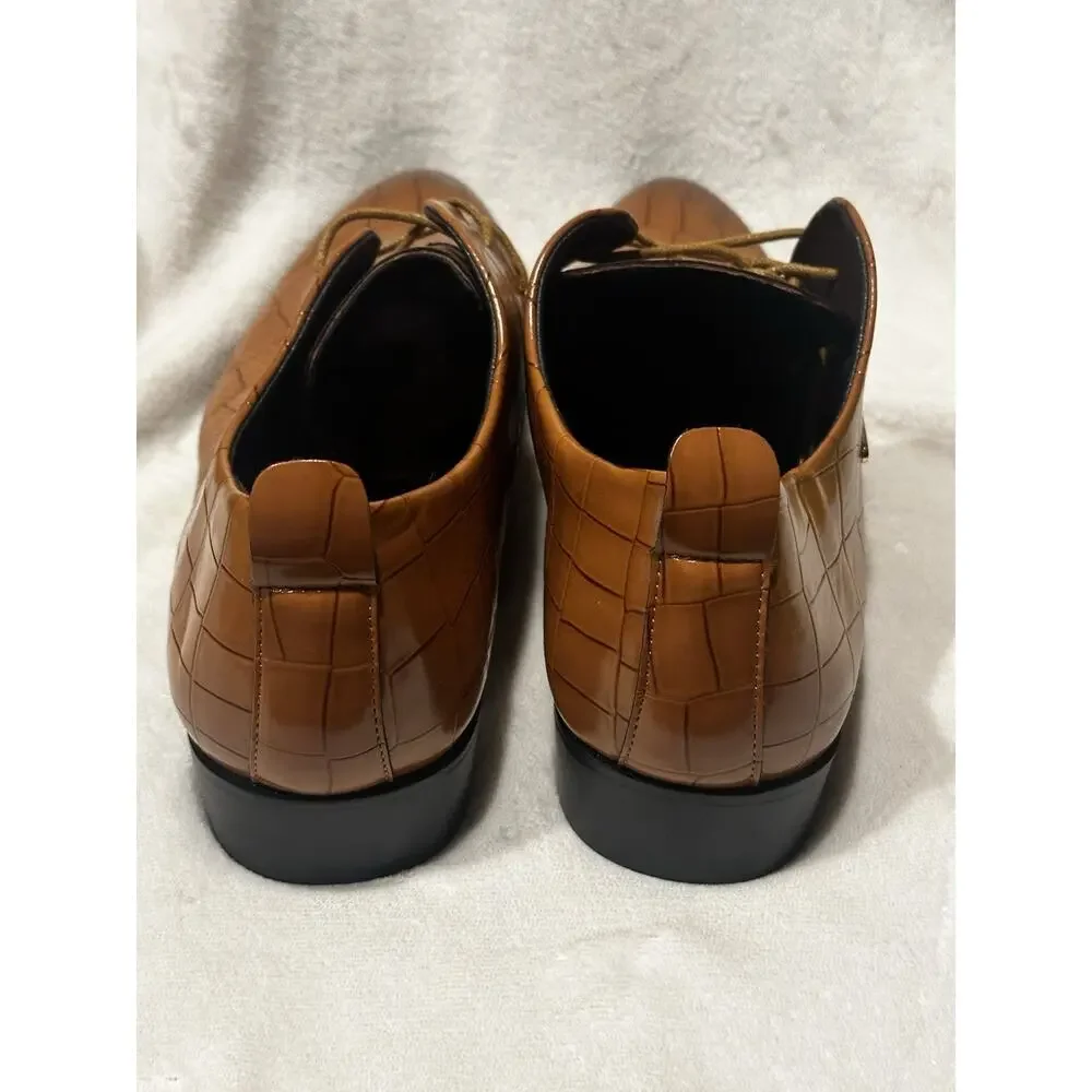 Men's formal shoes, checkered lace up Oxford shoes, formal occasions Sz 14 US